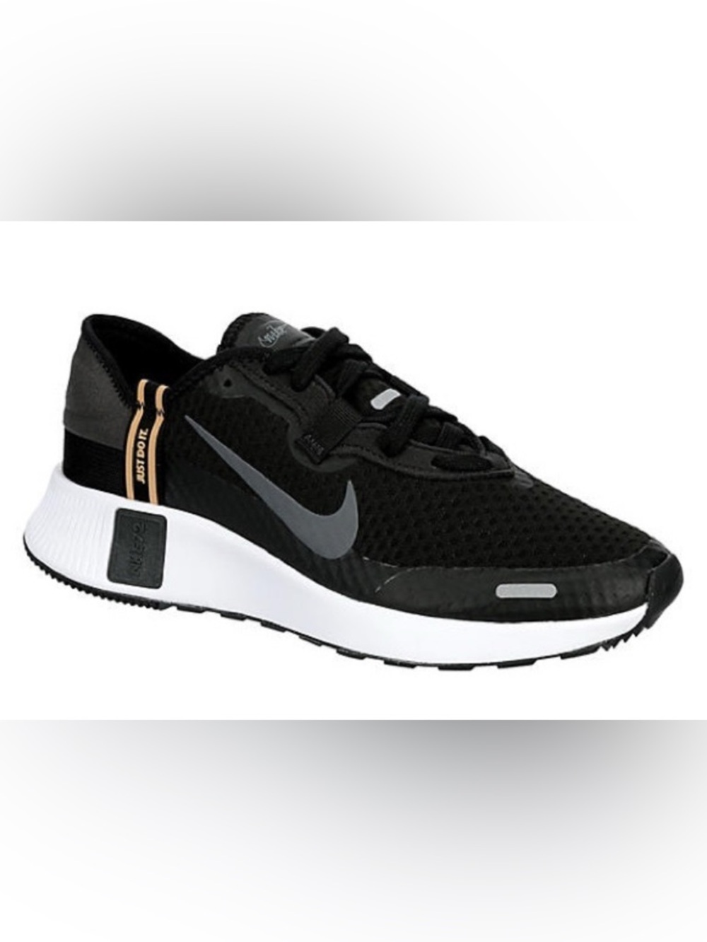 NIKE REPOSTO WOMENS CZ5630-002 LACE-UP BLACK/IRON GREY-DK SMOKE GREY SIZE 5.5 **